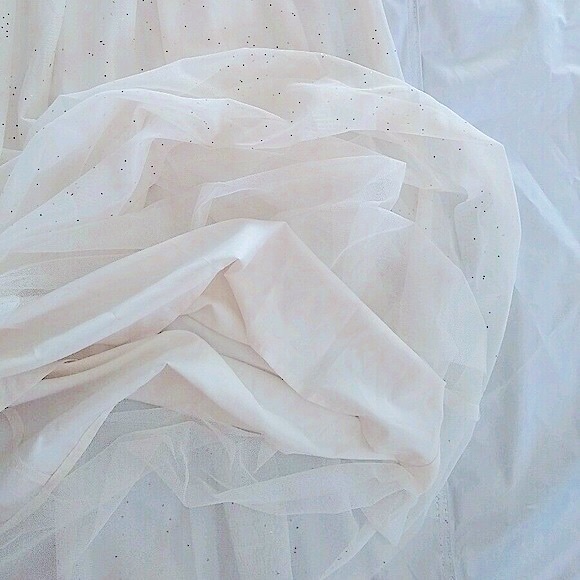 NEW: Ladies Girly Party Ivory Sheer w/Colorful Sparkly Confetti Tulle Skirt - Picture 6 of 16